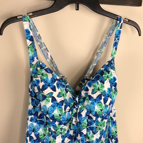 Always for Me Blue Two Piece Flutter Swimdress NWT - Picture 5 of 12
